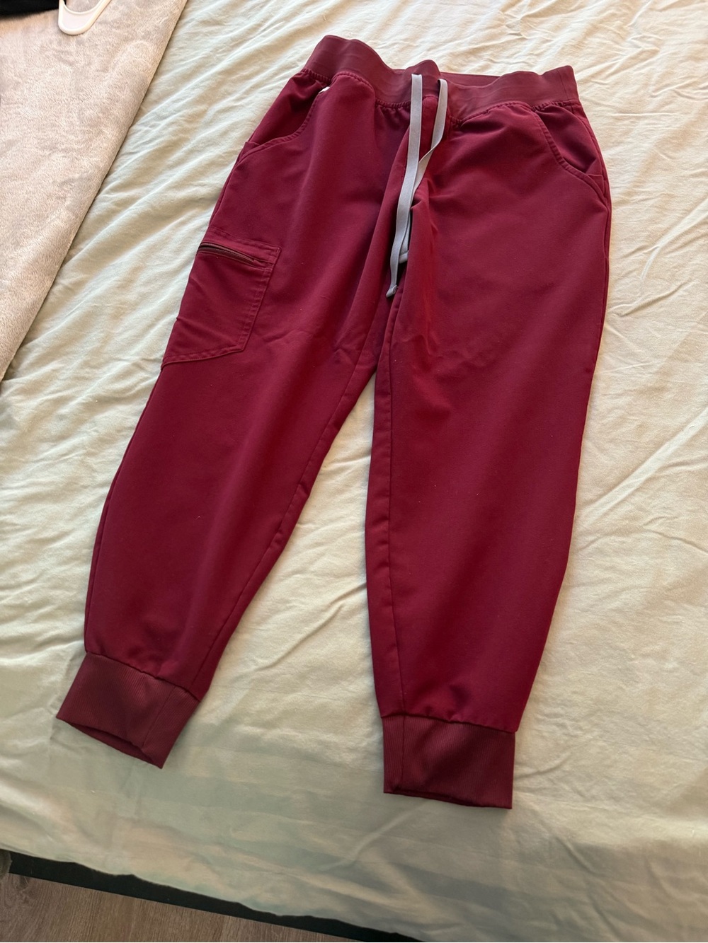 Women's Zamora - Small Petite Burgundy Jogger Scrub Pant